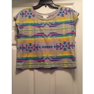 COPY - Size small crop top colorful multicolor pattern